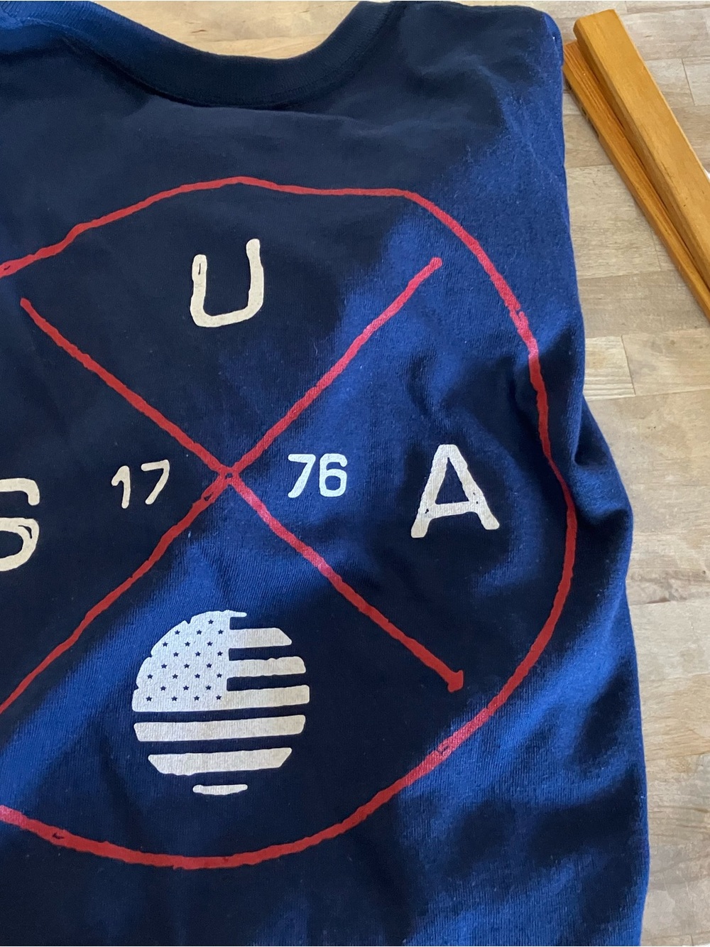 Men's Nautical Deep Blue USA 1776 Graphic Tee-MelMarc Size Large